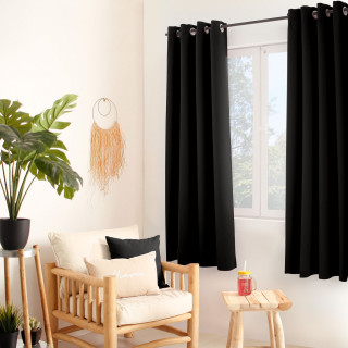Rideau occultant CLASSY - 140 x 180 cm - Noir