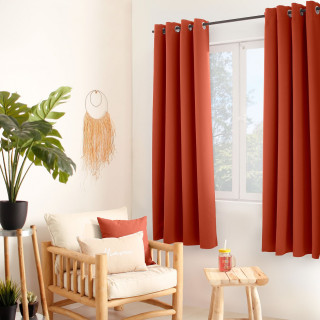 Rideau occultant CLASSY - 140 x 180 cm - Terre cuite