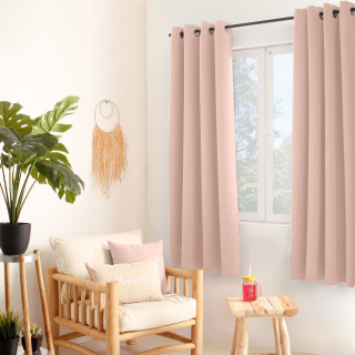 Rideau occultant CLASSY - 140 x 180 cm - Vieux rose