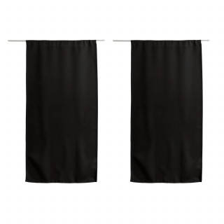 Vitrage occultant REGLISSE - 60 x 120 cm - Noir