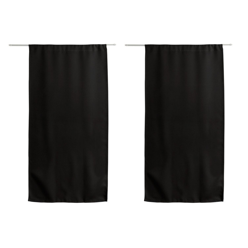 Vitrage occultant REGLISSE - 60 x 120 cm - Noir