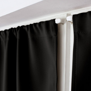 Vitrage occultant REGLISSE - 60 x 120 cm - Noir