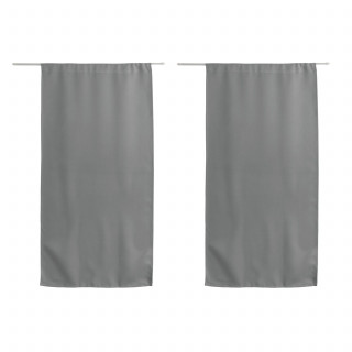 Vitrage occultant REGLISSE - 60 x 120 cm - Gris clair