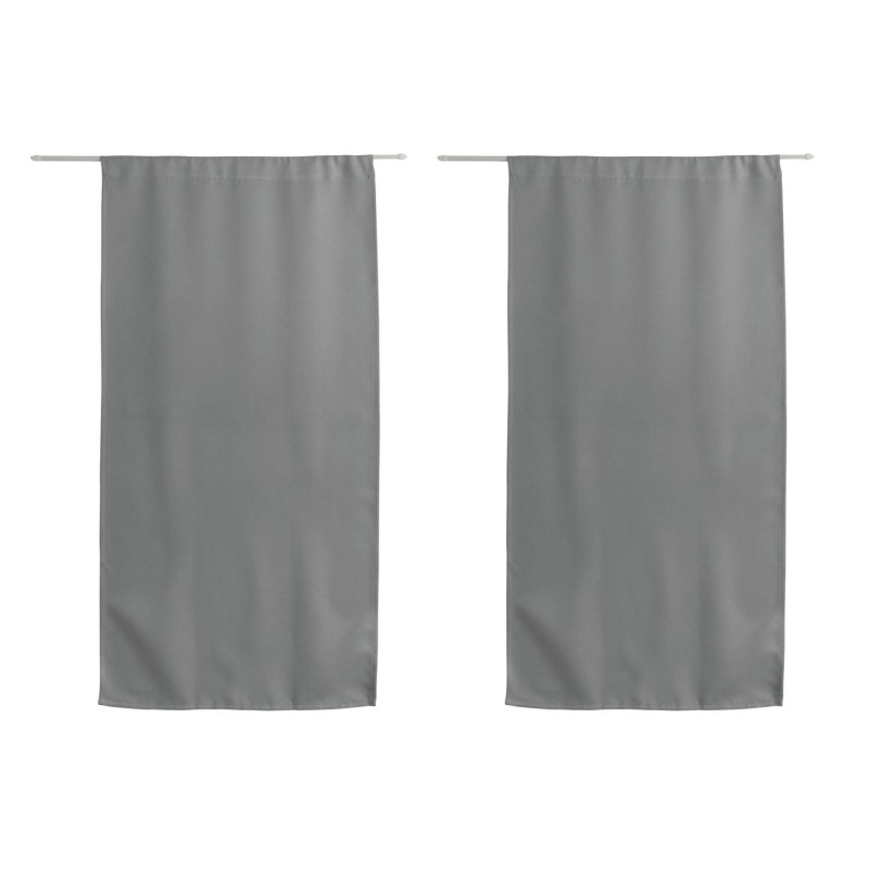 Vitrage occultant REGLISSE - 60 x 120 cm - Gris clair