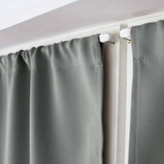 Vitrage occultant REGLISSE - 60 x 120 cm - Gris clair