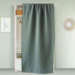 Rideau de porte occultant REGLISSE - 90 x 210 cm - Gris clair