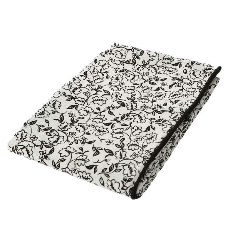 Nappe écrue avec lignes noires LINETTE - 140 x 240 cm