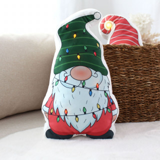 Coussin lumineux en velours imprimé lutin - 40 x 23 cm