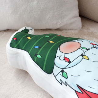 Coussin lumineux en velours imprimé lutin - 40 x 23 cm