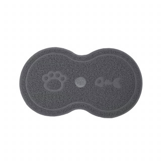 Tapis de gamelle antidérapant et anti-poussière MAYA - Gris foncé