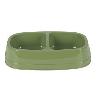 Gamelle double pour chien et chat CALI - Vert Sauge