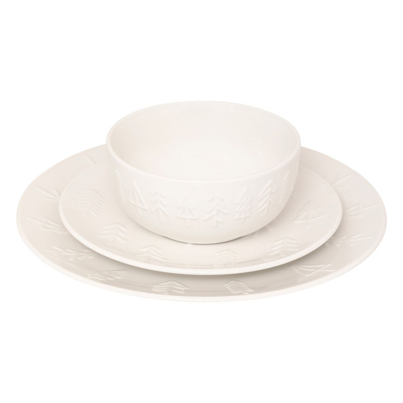 Service vaisselle 18 pièces SAPIN - Blanc Service vaisselle 18 pièces SAPIN - Blanc