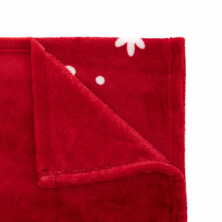 Plaid de Noël motif Merry Christmas - 130 x 180 cm - Rouge