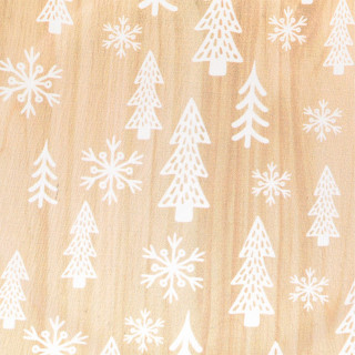 Lot de 12 assiettes de présentation effet bois SAPINS - Beige