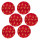 Lot de 6 sets de table en velours SAPIN - Rouge