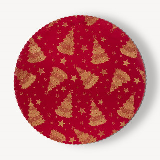 Lot de 6 sets de table en velours SAPIN - Rouge