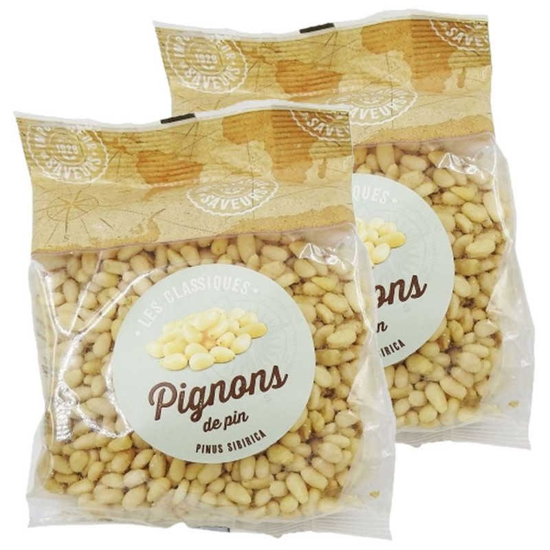 Lot 2x Pignons de pin - Paquet 200g