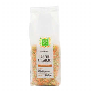 Lot 3x Mélange riz, pois et lentilles - Paquet 400g