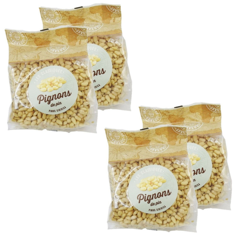Lot 4x Pignons de pin - Paquet 200g