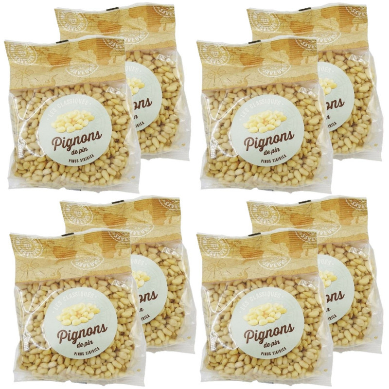 Lot 8x Pignons de pin - Paquet 200g