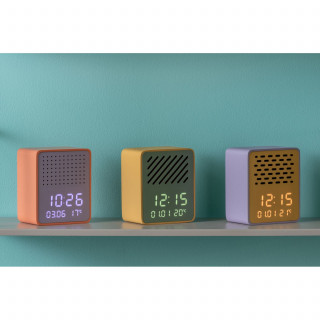 Réveil haut-parleur Bluetooth FUNKY VIBES - Violet et jaune