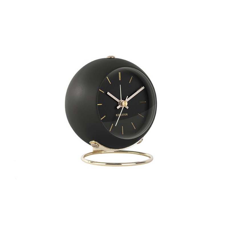 Réveil globe MUNDO - Noir
