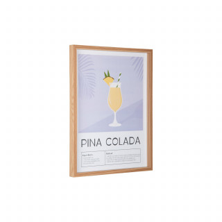 Affiche encadrée COCKTAIL - 31,5 x 41,5 cm - Violet
