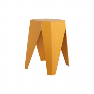 Tabouret d'appoint empilable CHERISH - Jaune Moutarde