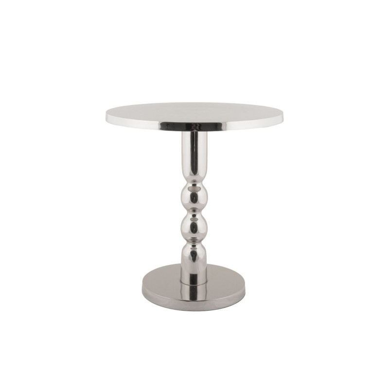 Table d'appoint en aluminium chromé ORION - Argent