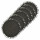 Lot de 6 sets de tables ronds en jute FILI - Diam. 38 cm - Noir