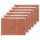 Lot de 6 sets de table en coton MAHA - 45 cm x 30 cm - Rouge terracotta