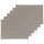 Lot de 6 Sets de table rectangulaire Maoli - 50 x 30 cm - Gris foncé