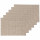 Lot de 6 Sets de table rectangulaire Maoli - 50 x 30 cm - Beige