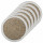 Lot de 6 sets de table rond en roseau et coton Pop - Diam. 38 cm - Blanc