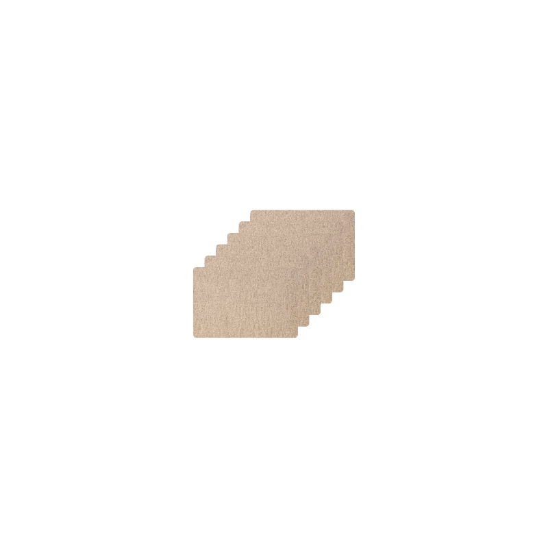 Lot de 6 sets de table rectangulaire Lake - 45 x 30 cm - Naturel