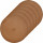 Lot de 6 sets de table tressés AFHIR - Diam. 38 cm - Terracotta