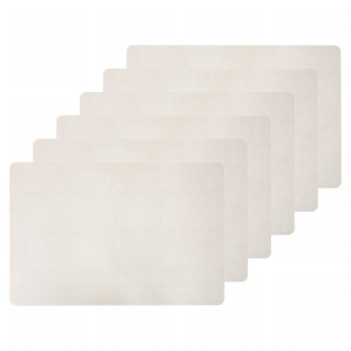 Lot de 6 sets de table effet écailles MIRA - 49 x 33 cm - Crème