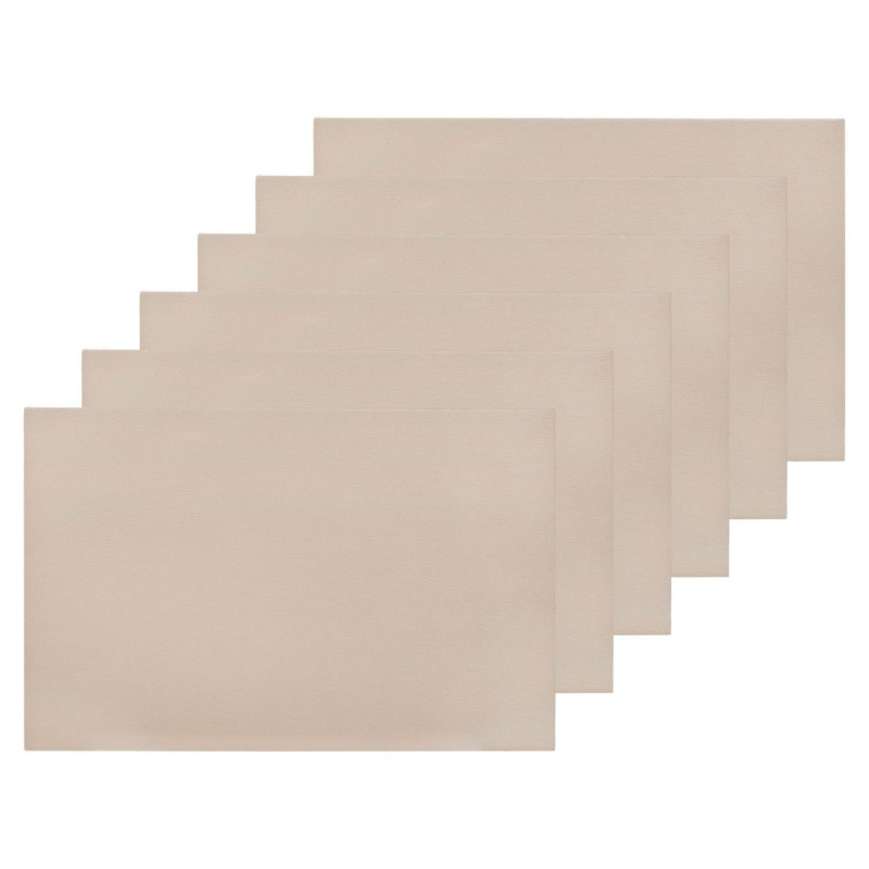 Lot de 6 sets de table MAX - 45 x 30 cm - Beige
