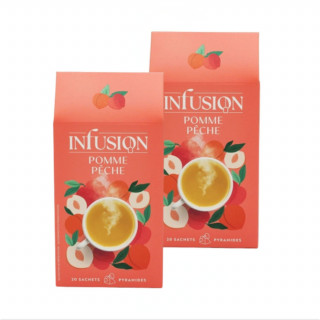 Lot 2x Infusion pomme pêche - Boîte 32g
