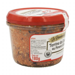 Lot 12x Terrine de campagne au piment d'Espelette - Pot 180g