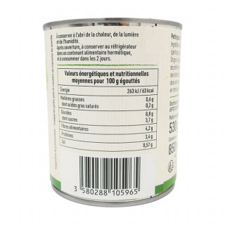 Petits pois très fins et carottes - Conserve 800g