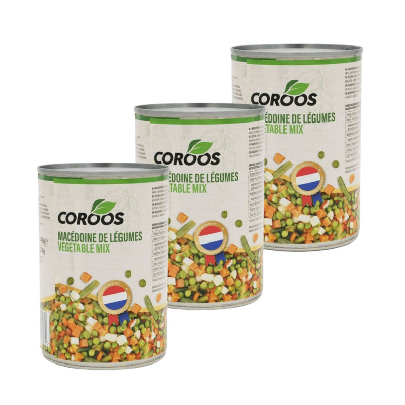 Lot 3x Macédoine de légumes - Conserve 400g