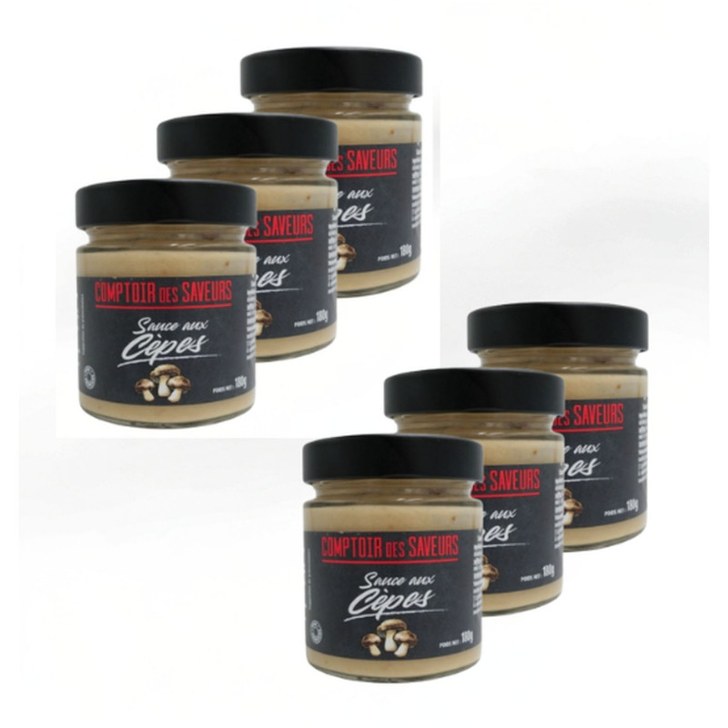 Lot 6x Sauce aux cèpes - Pot 180g