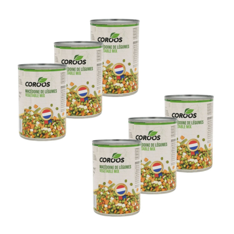 Lot 6x Macédoine de légumes - Conserve 400g