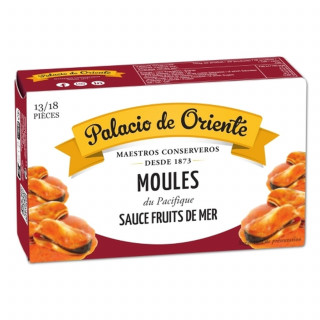 Lot 6x Moules à la sauce fruits de mer - Boîte 115g