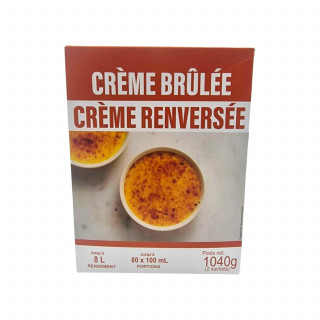 Préparation pour crème brulée ou crème renversée - 2 paquets de 520g - Boîte 1,04kg