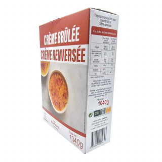 Préparation pour crème brulée ou crème renversée - 2 paquets de 520g - Boîte 1,04kg