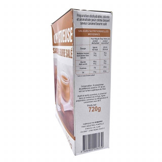 Lot 3x Préparation pour crème saveur caramel beurre salé - 2 paquets de 360g - Boîte 720g