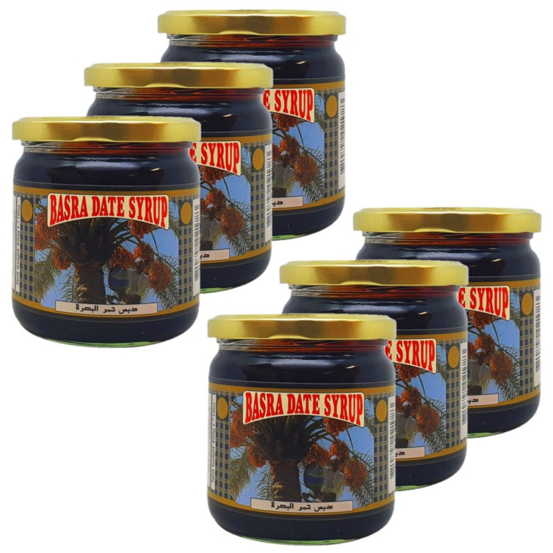 Lot 6x Sirop mélasse de dattes - Pot 450g