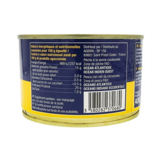 Lot 12x Thon entier à l'huile de tournesol - Conserve 260g